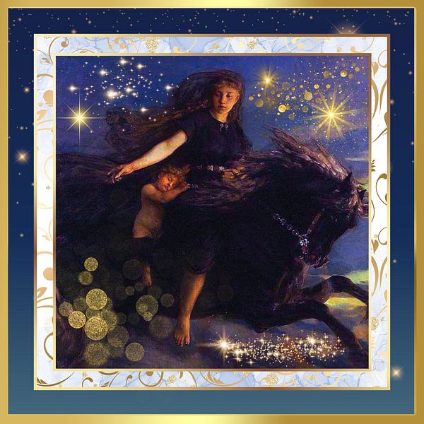 S.F. Remastered Version of The Night by Peter Nicolai Arbo by Silver Fox Art Decor