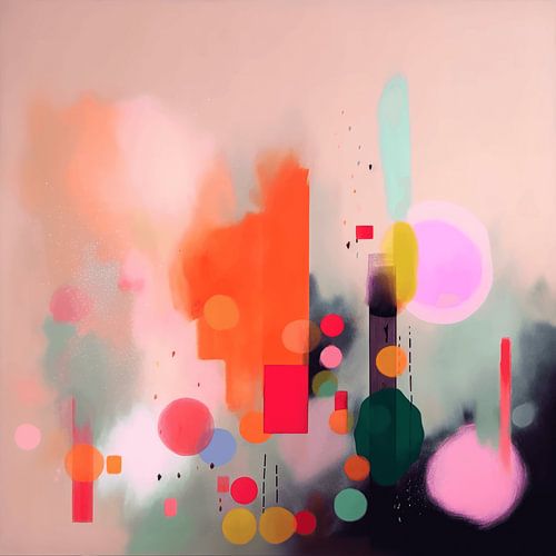 Farbenfroh, modern und abstrakt in Neon