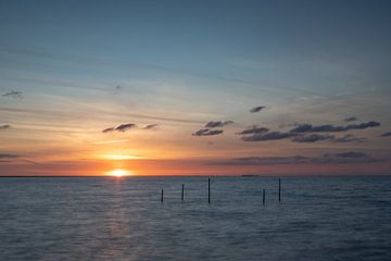 Visnetten in het IJsselmeer van Peter Haastrecht, van