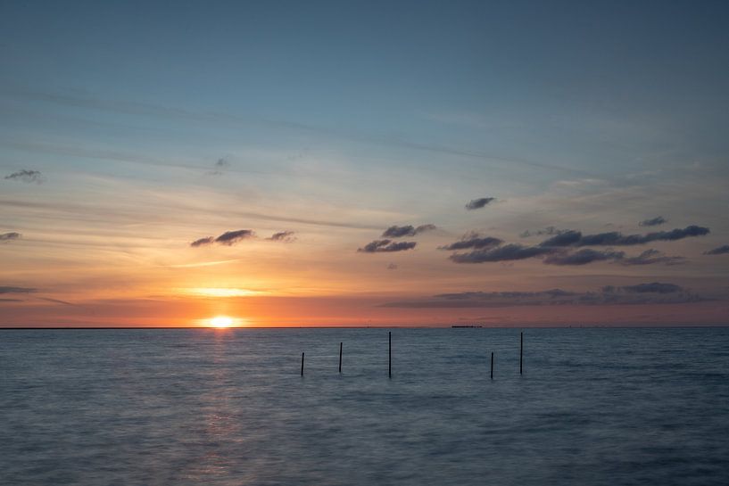 Fischernetze im IJsselmeer von Peter Haastrecht, van