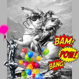 Banksy Hommage - Napoleon - BAM POW BANG von Team W 32 Gallery