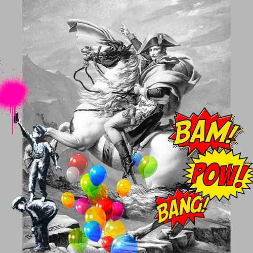 Banksy Hommage - Napoleon - BAM POW BANG