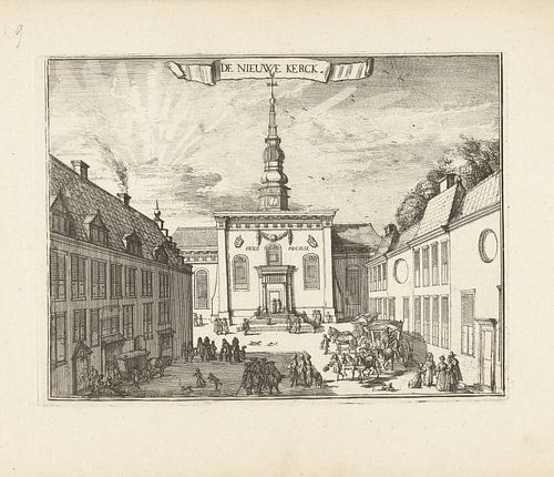 Gezicht op de Nieuwe Kerk te Haarlem, Romeyn de Hooghe