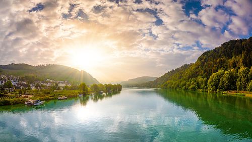 Lever du soleil sur la Moselle