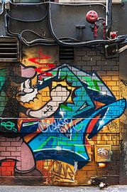 Industrial wall with graffiti by Anouschka Hendriks