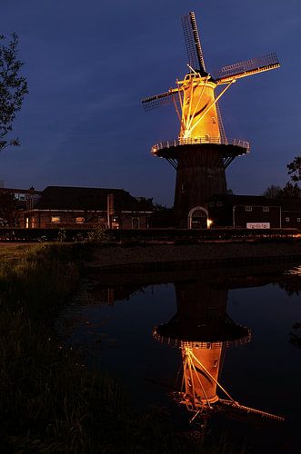 Mühle im Abendlicht 