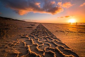 Piste de sable jusqu'à l'horizon