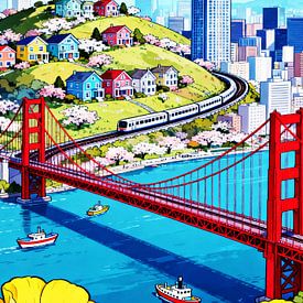 Une illustration vivante de « Landscape City » sur Artkreator