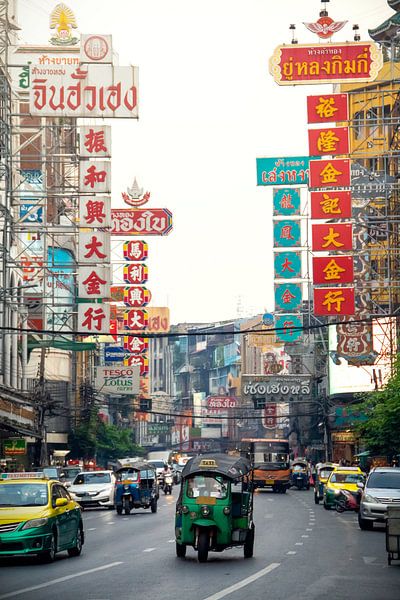Busy street in Bangkok. by Floyd Angenent