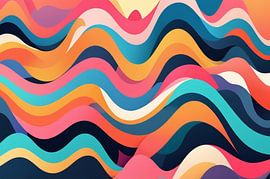 Bunte abstrakte Ozean Wellen Hintergrund von hisam colours