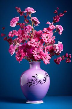 Floral Whispers: Vase of Timeless Beauty van PixelMint.