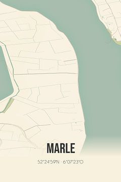 Vintage landkaart van Marle (Overijssel) van Rezona