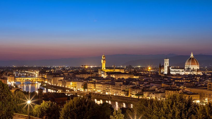 Uitzicht op Florence vanaf Piazzale Michelangelo van Thomas Rieger