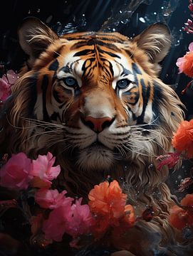 Tiger fine Art by Eva Lee