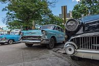 Kubanische Oldtimer in der Innenstadt von Havanna von Celina Dorrestein Miniaturansicht