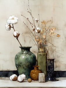 Vasen Blumen | Baumwollvasen