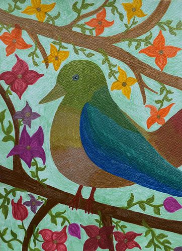 A bird in a blossomtree