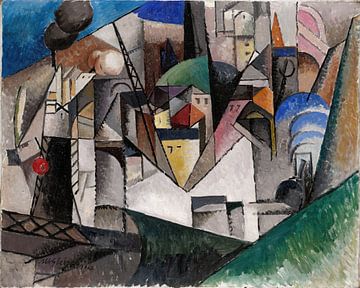 Albert Gleizes - Landschap (1914) van Peter Balan