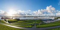 Sunset at the Maeslantkering (Panorama) by Volt thumbnail