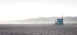 Abends in Santa Monica - ruhiges Wandbild mit Meer von Sandra Bechtold