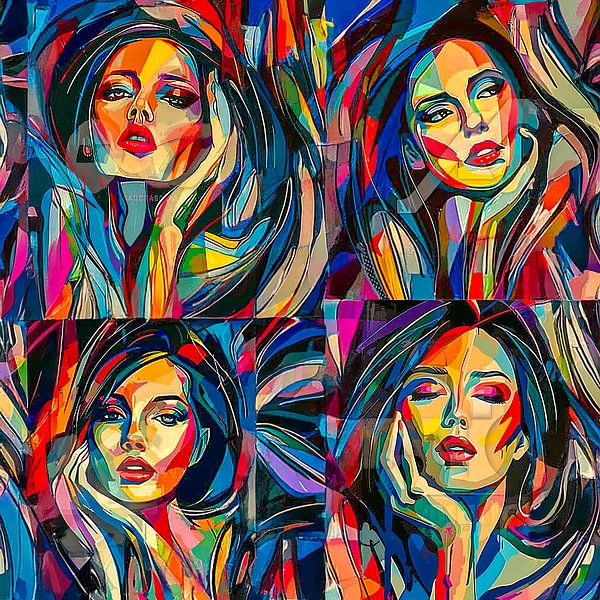collage femmes portrait par Egon Zitter