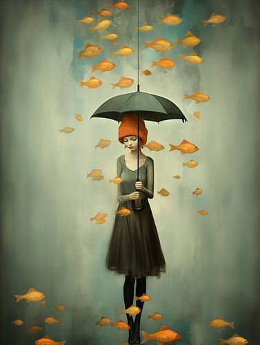 Golden rain III by Mirjam Duizendstra