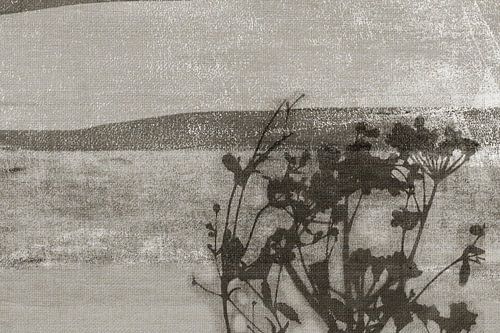 Japandi Bloemen Silhouet in Neutrale Kleuren