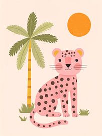 Verspieltes Kinderzimmer im rosa Leoparden-Safari-Stil