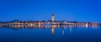 Panorama foto van De Welle in Deventer tijdens het blauwe uur van Ardi Mulder thumbnail