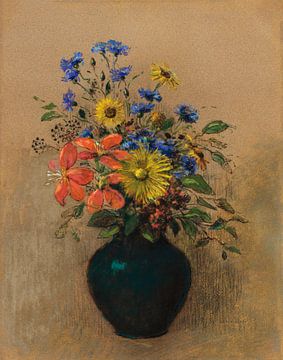 Wilde bloemen door Odilon Redon