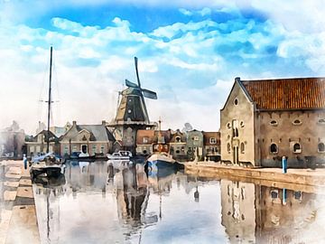 Cityscape of Meppel, Drenthe.