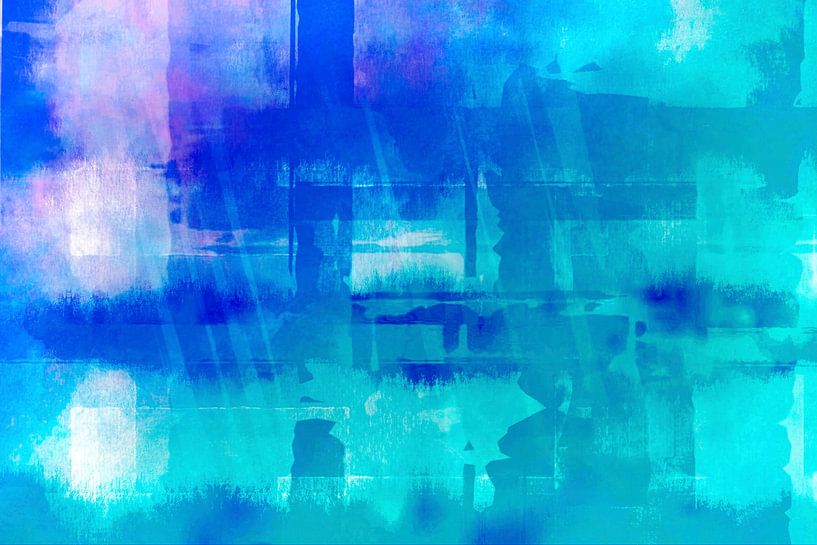 Abstraction in aqua by Mad Dog Art