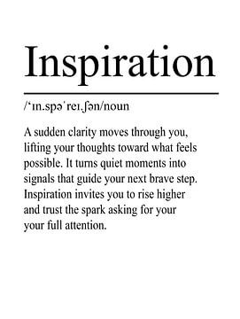 Inspiration Definition - White by WordsThatInspire