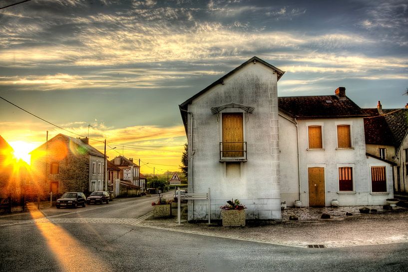 House in France at sunrise by Paul Schrandt