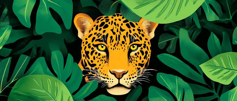 Jaguaraugen im Dschungel verborgen von Poster Art Shop