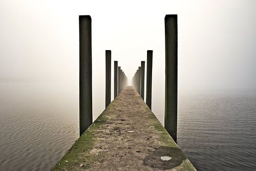 jetty in the fog by Matthijs Temminck