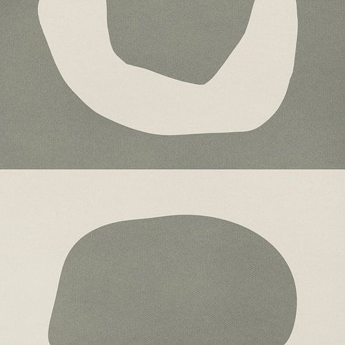 Organische Formen in Salbeigrün und Beige