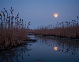 Mondschein-Sumpf-Reflexionen von Artistic