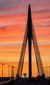 Bridge ablaze