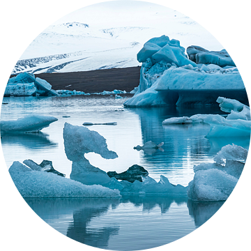 IJsbergen in de Jökulsarlon gletsjer-lagune IJsland van ViaMapia