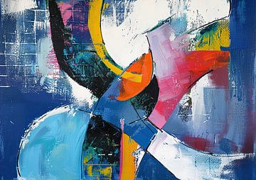 Vrouw abstract van Abstract Schilderij