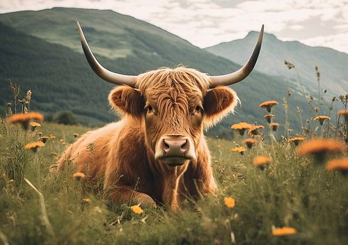 Hoogland koe Schotse koe Koeien