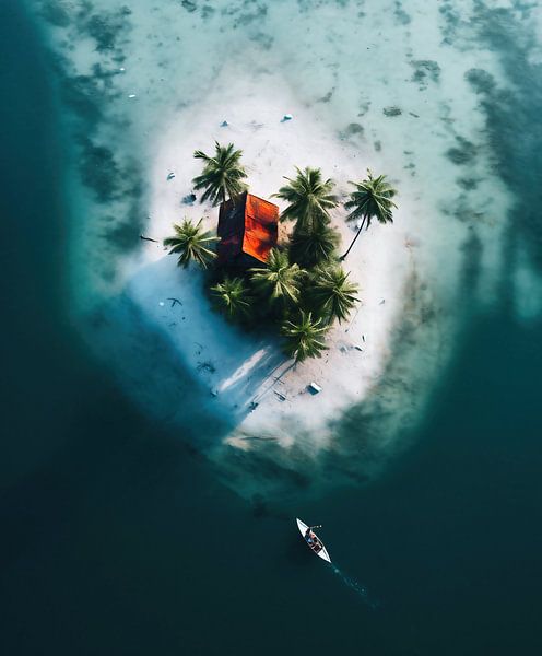 Maison sur une île par fernlichtsicht