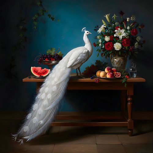 De witte pauw op het koninklijke banket