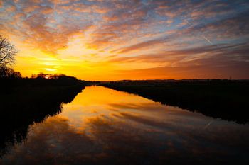 Ruhe im Licht des Sonnenuntergangs