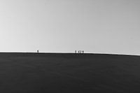 Silhouette in der Wüste