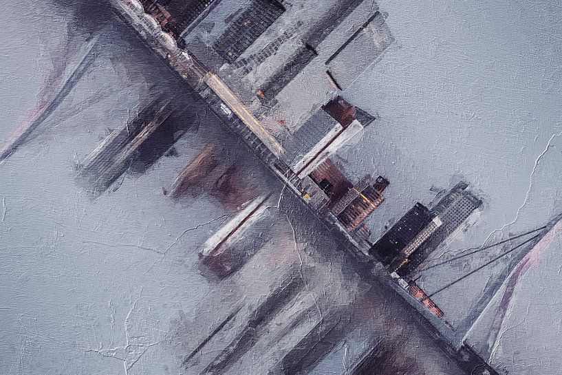 Rotterdam Skyline by Digitale Schilderijen