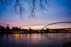 Botel and the Hoge Brug over the Meuse, Maastricht by Studio Zwartlicht