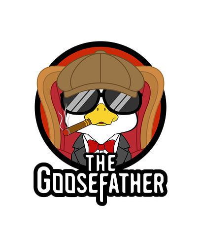 Der elegante Gänse-Boss mit Zigarre und Sonnenbrille