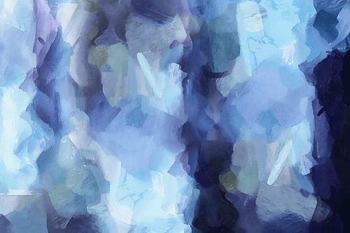 « Histoires en nuances de bleu » : une peinture abstraite